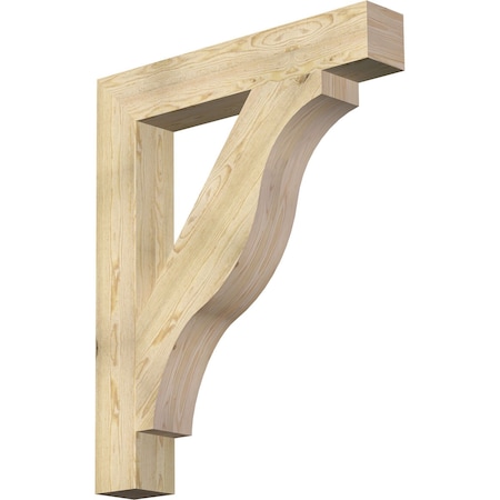 Ekena Millwork Funston Block Rough Sawn Bracket, Douglas Fir, 6"W x 38"D x 46"H BKT06X38X46FST05RDF